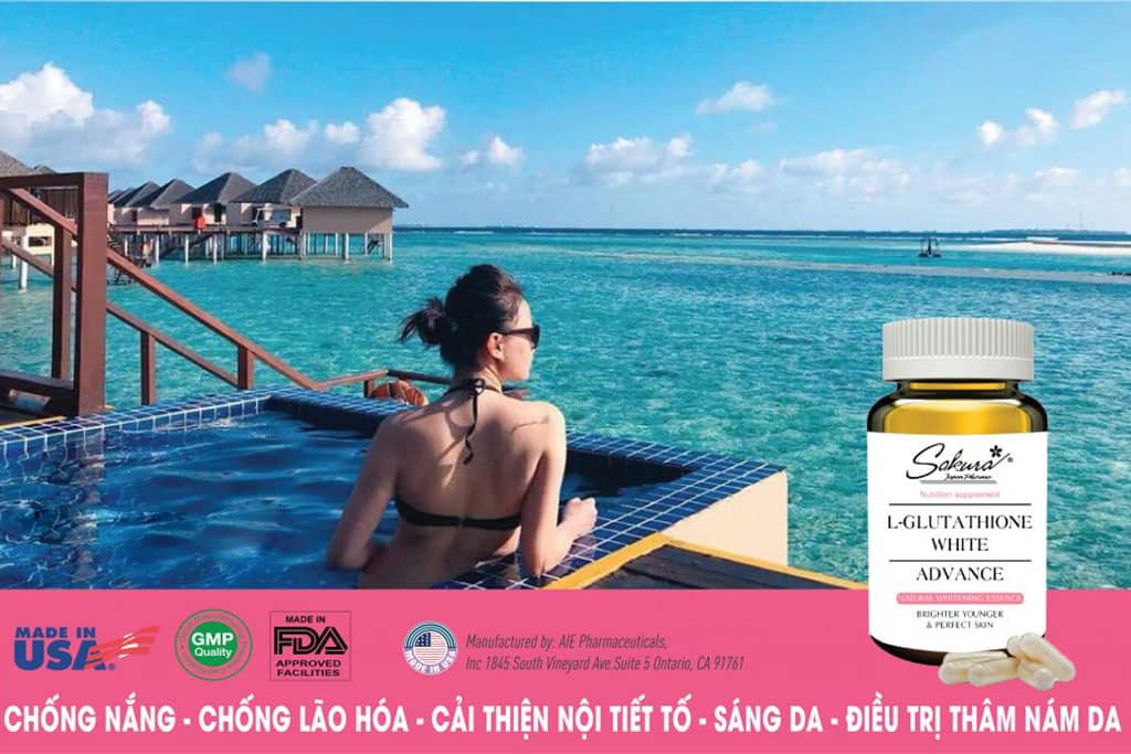 review-vien-uong-l-glutathione-white-advance-nhap-khau-tu-my viên uống l-glutathone white advance giúp trắng da, chống nắng hiệu quả suốt 10 giờ.